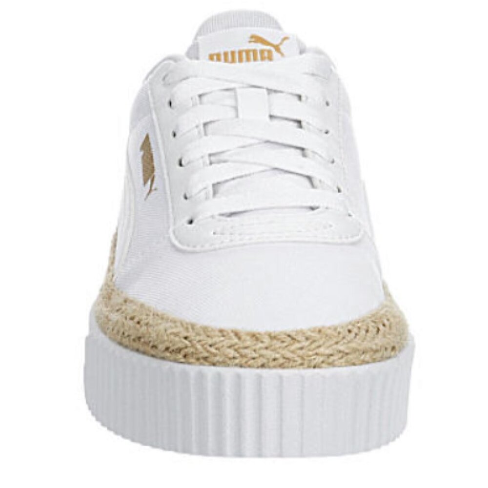 Puma Carina Espadrille Canvas Jute Platform Spring Summer Tennis Trainer 388389 - Picture 14 of 16
